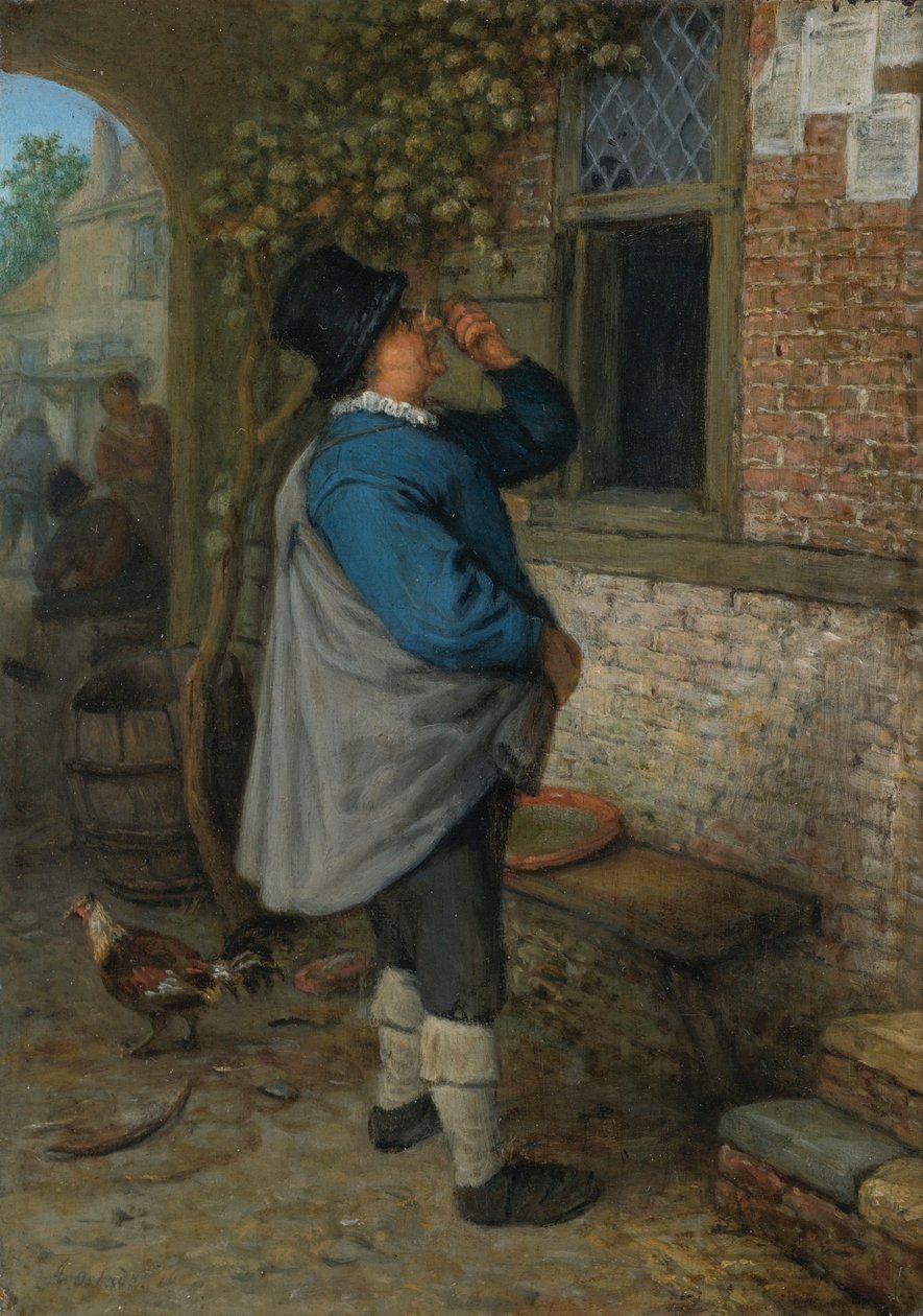 Muž čtoucí zprávy (pohled) od Adriaen van Ostade