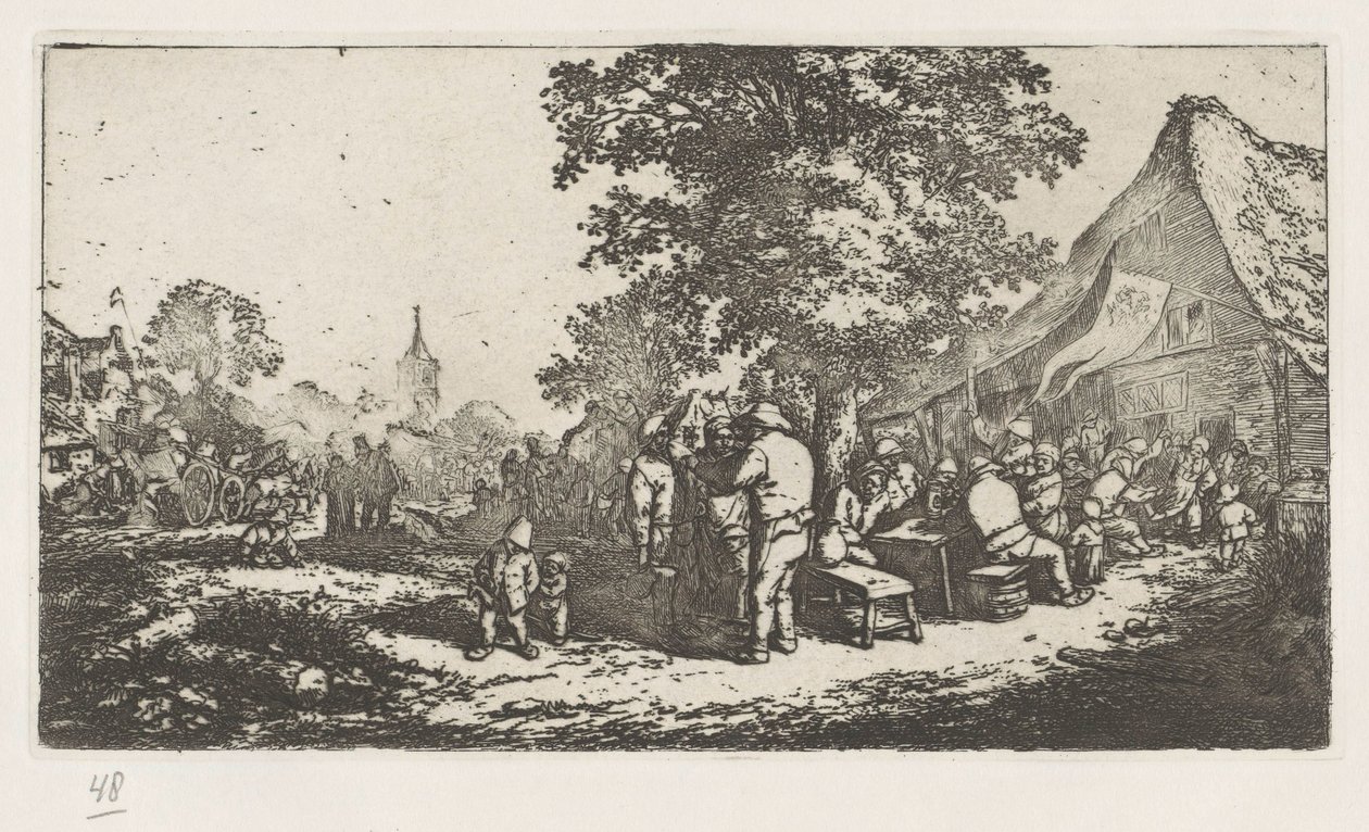 Farmářský jarmark od Adriaen van Ostade