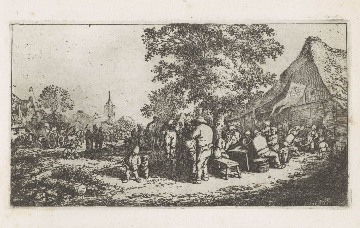 Farmářský jarmark od Adriaen van Ostade