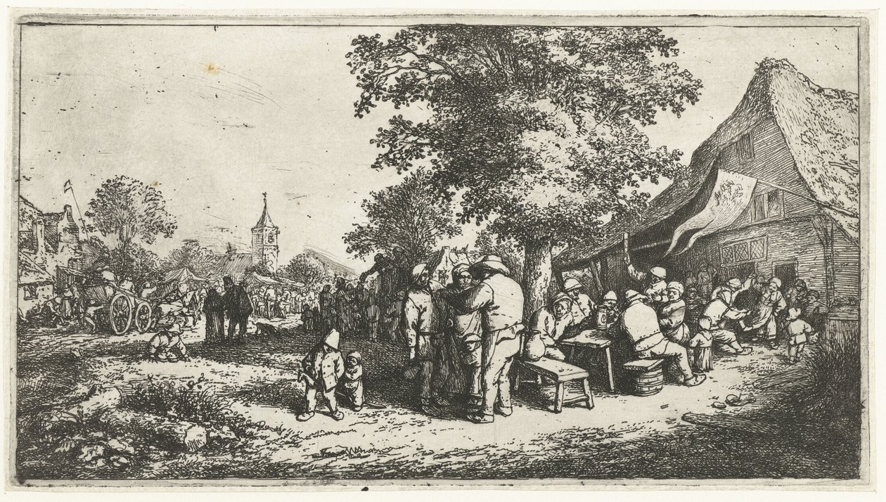 Farmářský jarmark od Adriaen van Ostade