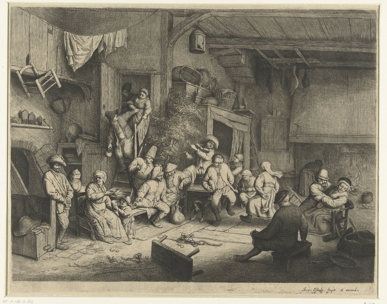Tanec v hostinci od Adriaen van Ostade