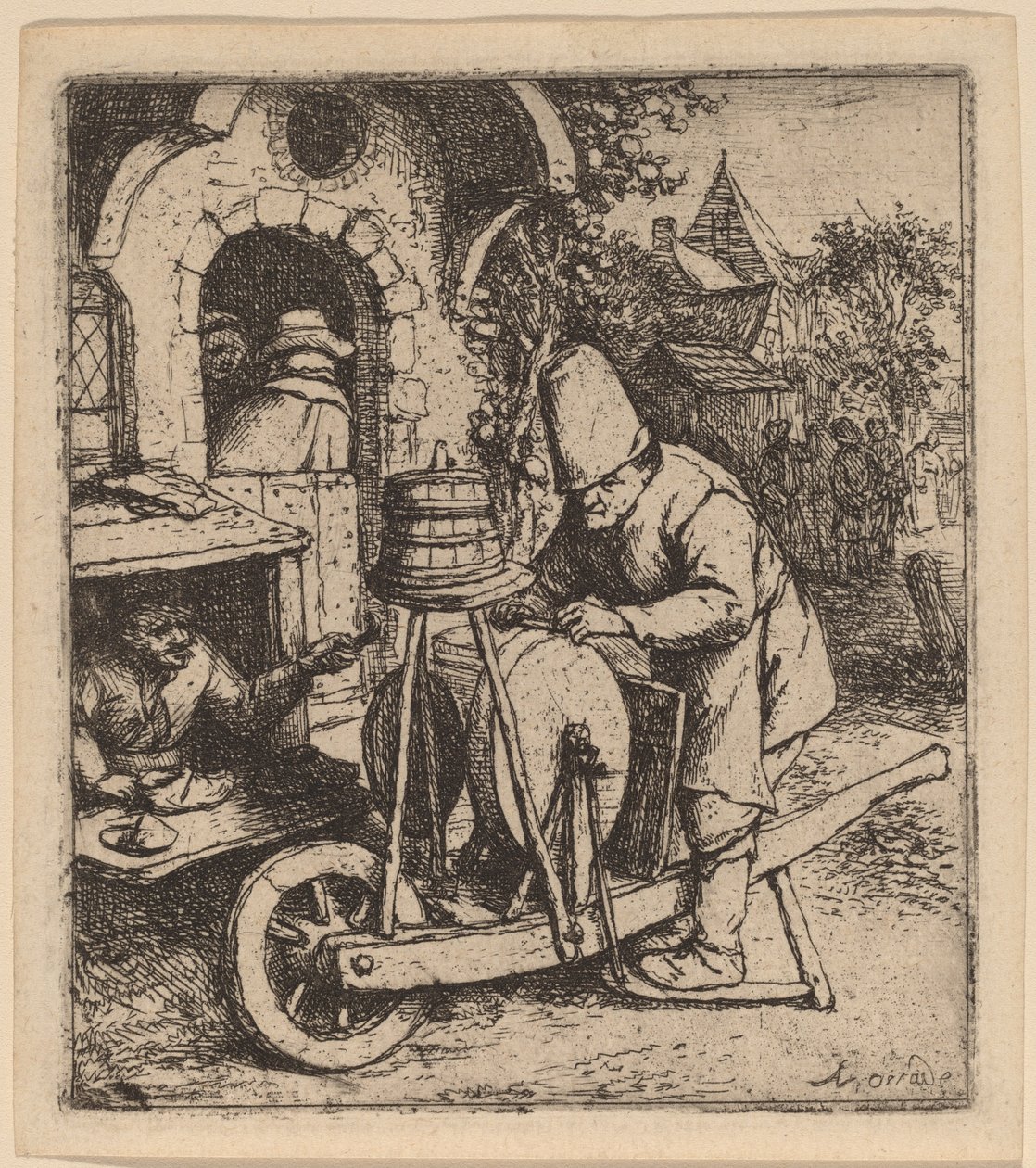 Brusič nožů od Adriaen van Ostade