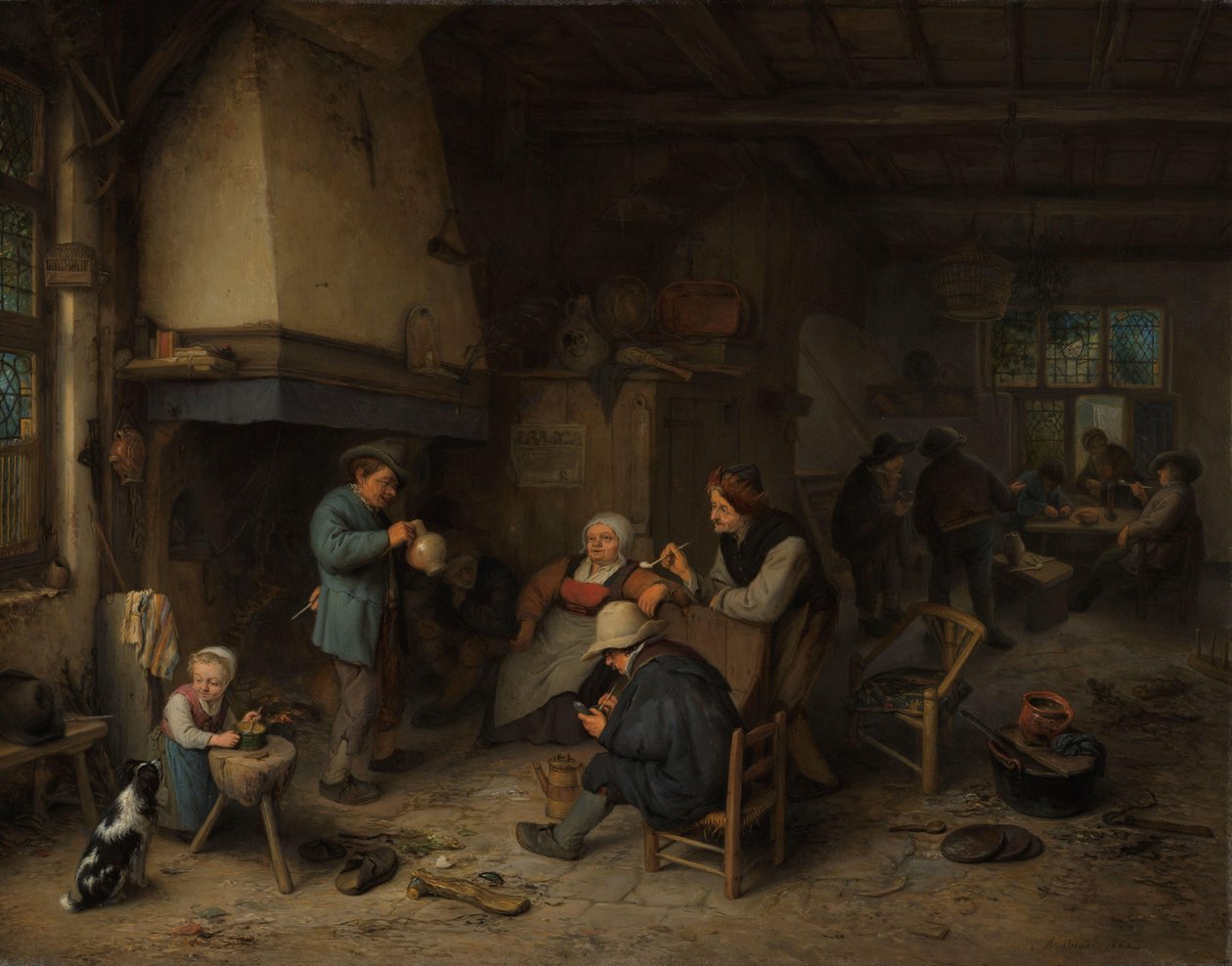 Rolníci v interiéru od Adriaen van Ostade