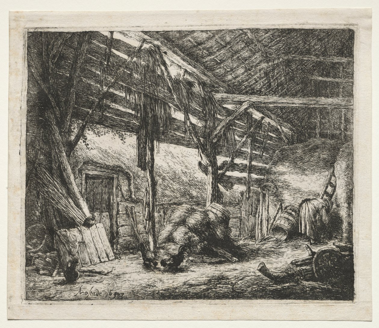 Stodola od Adriaen van Ostade