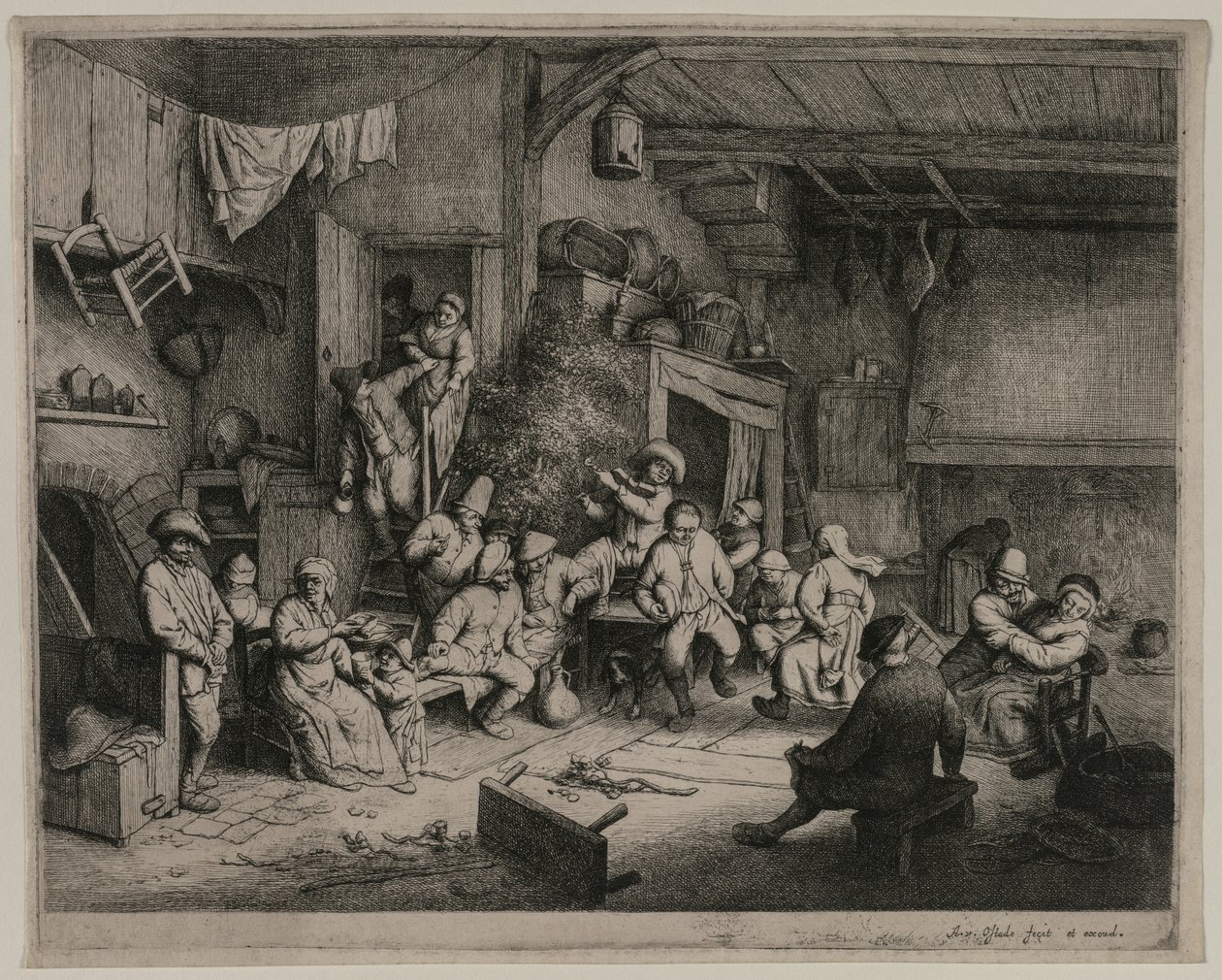 Tanec v hostinci od Adriaen van Ostade