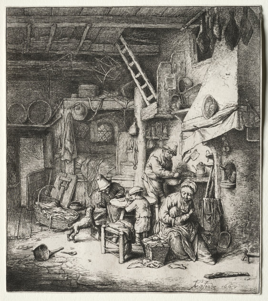 Rodina od Adriaen van Ostade