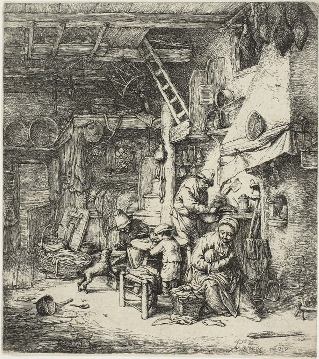 Rodina od Adriaen van Ostade