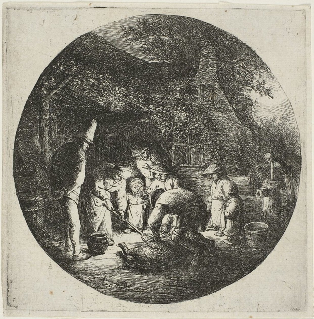 The Pigkillers od Adriaen van Ostade