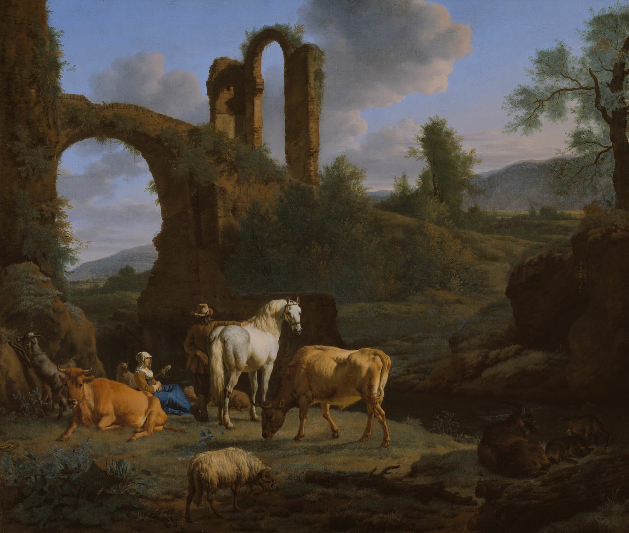 Pastorační krajina s ruinami od Adriaen van de Velde