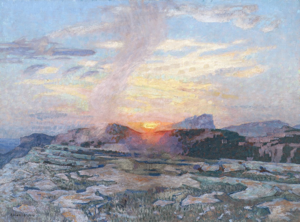 Západ slunce v Provence, kolem roku 1927 od Adrian Scott Stokes