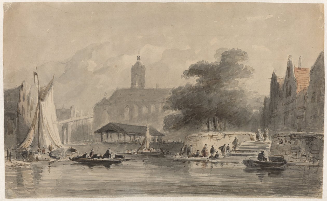 Fantazijní (?) panoráma města od Adrianus Eversen