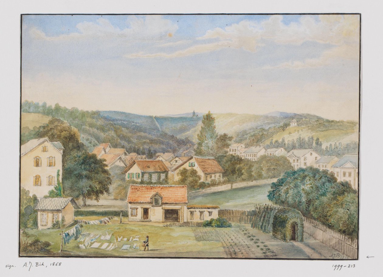 Pohled na Soden-am-Taunus, Německo od Adrianus Johannes Bik