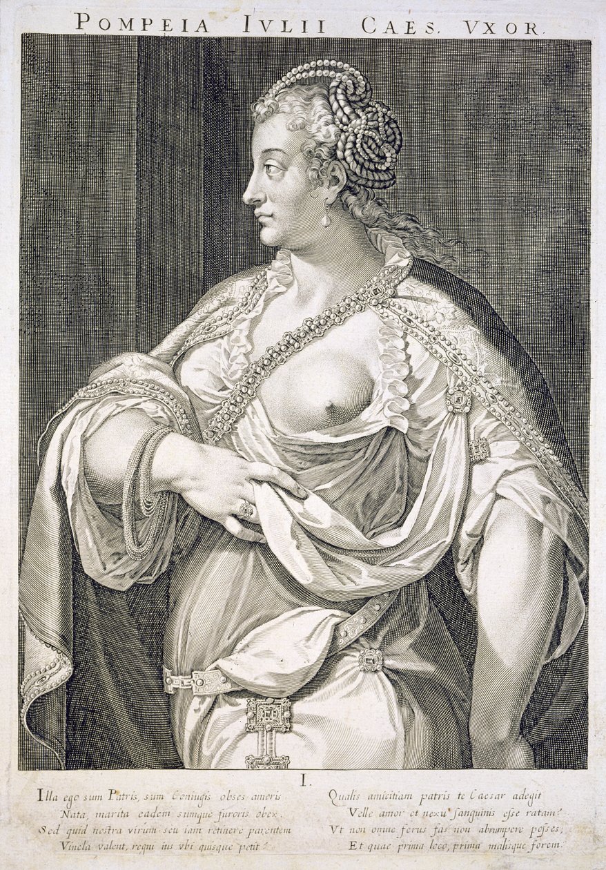 Pompeia († 122) manželka Julia Caesara od Aegidius Sadeler or Saedeler