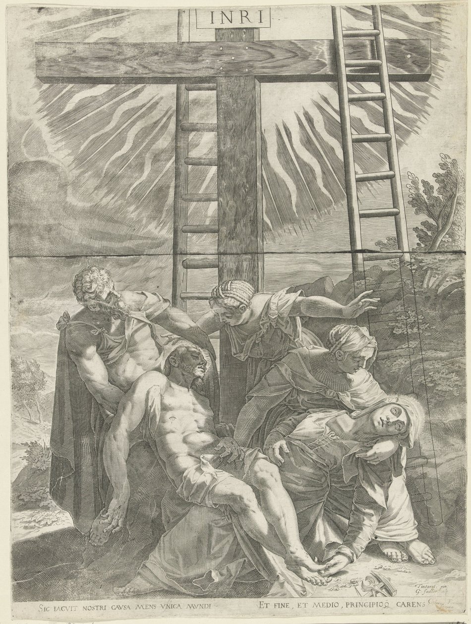 Přebírání kříže od Egidius  Sadeler (II)
