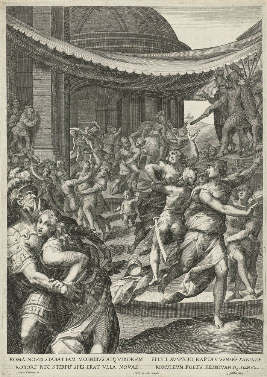 Loupež Sabine Virgin od Egidius  Sadeler (II)