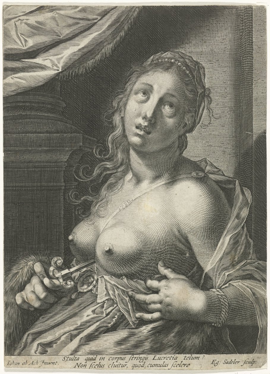 Sebevražda Lukrécie od Egidius  Sadeler (II)