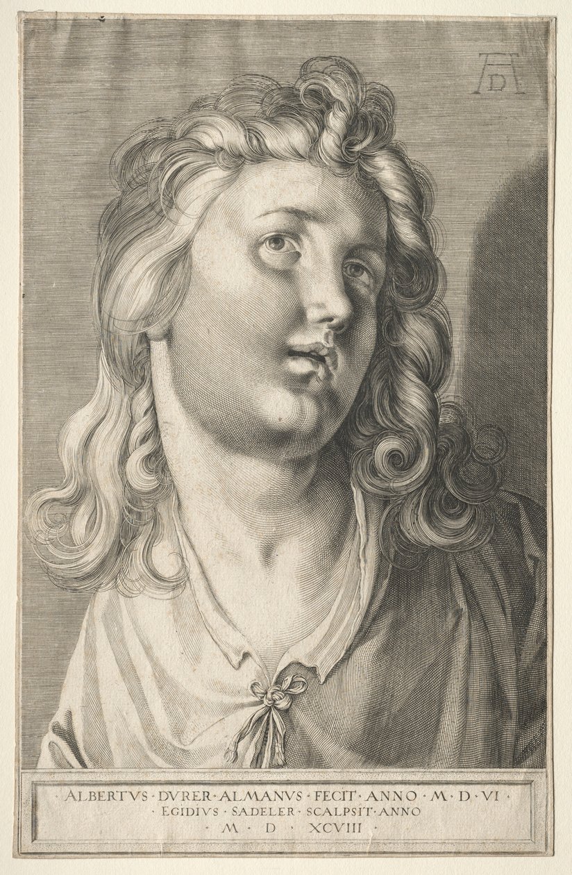 Ženská hlava, 1598. od Aegidius Sadeler
