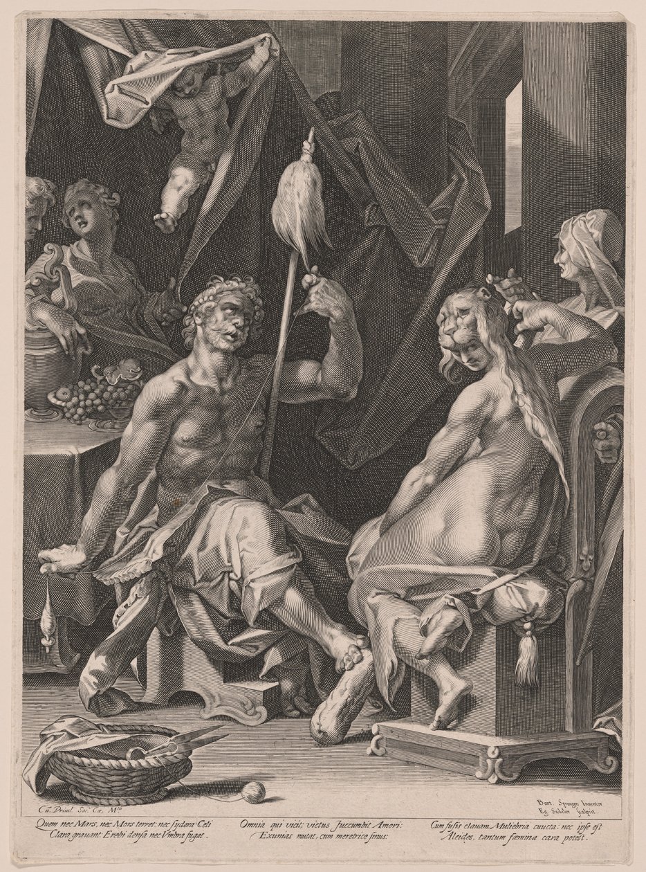 Herkules a Omfalé od Aegidius Sadeler II