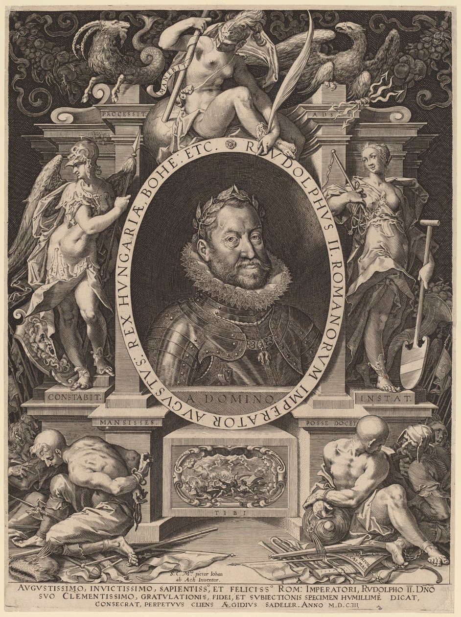 Rudolf II od Aegidius Sadeler II after Hans von Aachen