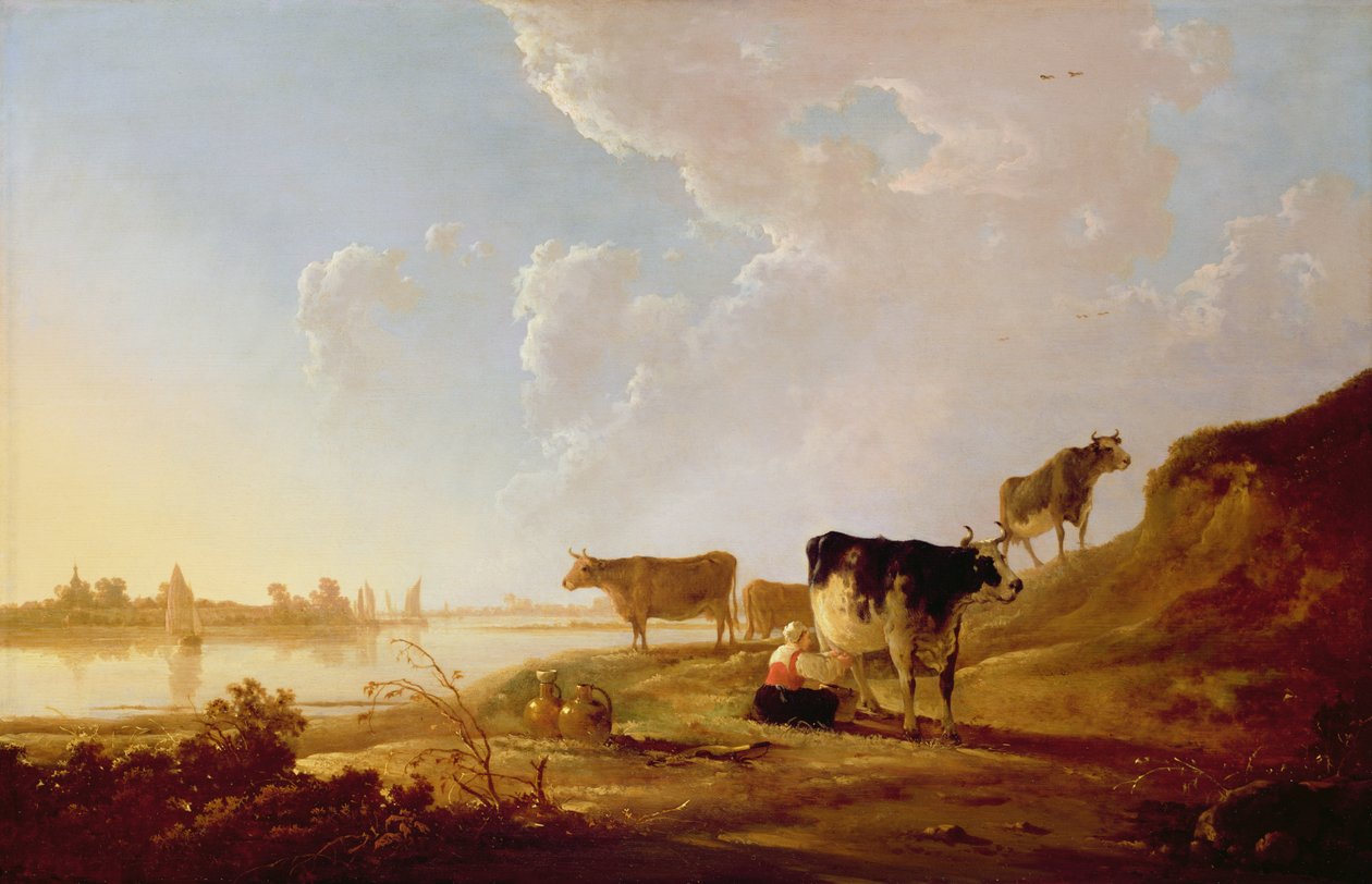 Krávy u řeky od Aelbert Cuyp