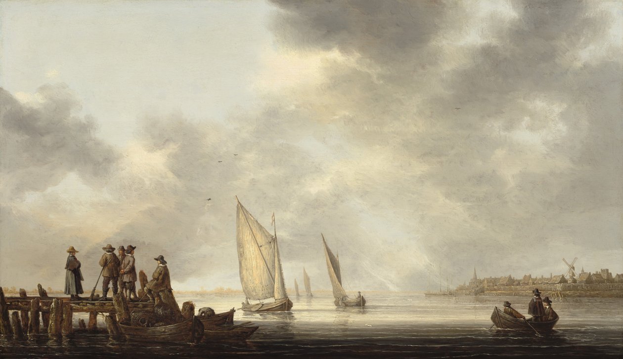 Molo s výhledem na Dordrecht, počátek 40. let 17. století. od Aelbert Cuyp