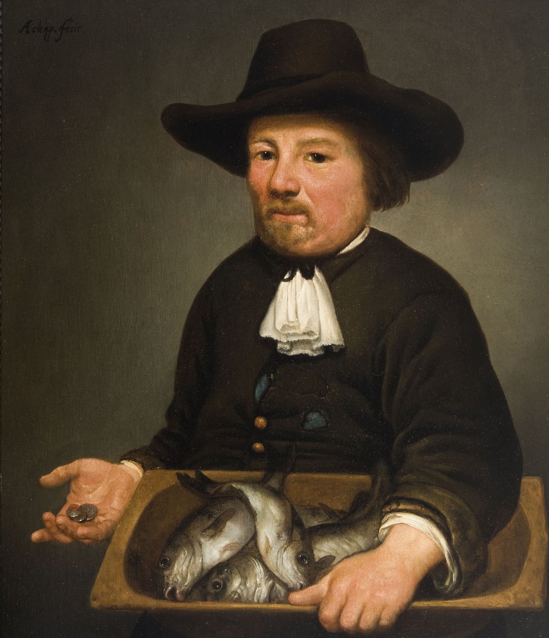 Muž s kbelíkem ryb od Aelbert Cuyp