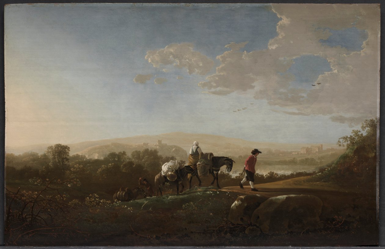 Cestovatelé v kopcovité krajině, c. 1650. od Aelbert Cuyp