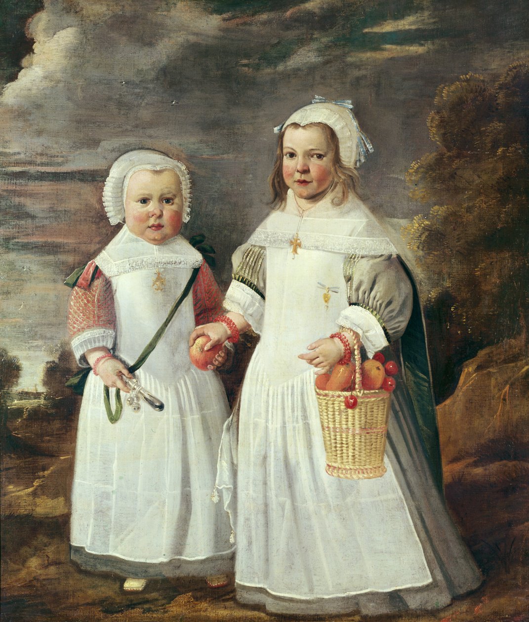 Dvě mladé dívky v krajině od Aelbert Cuyp