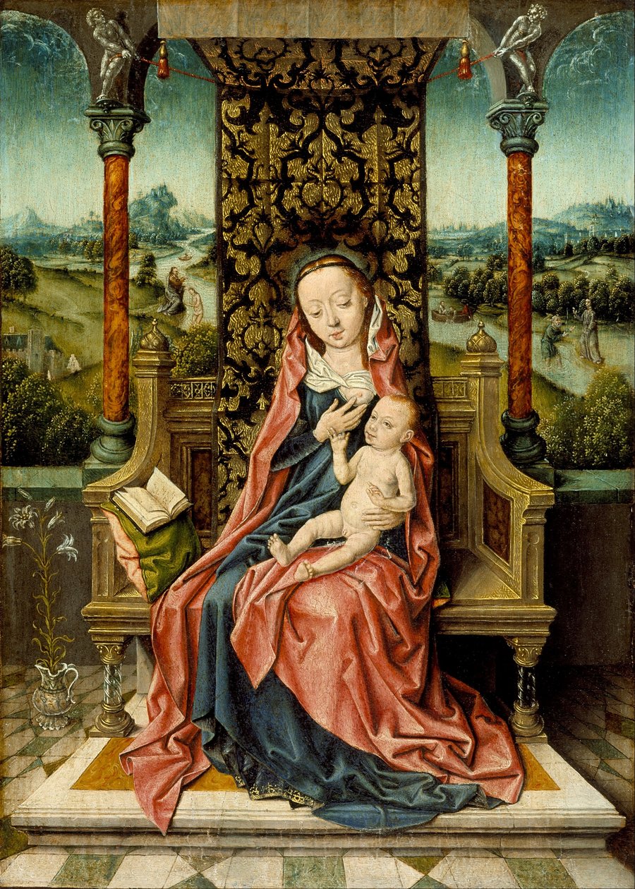 Madonna a dítě na trůnu od Aelbrecht Bouts