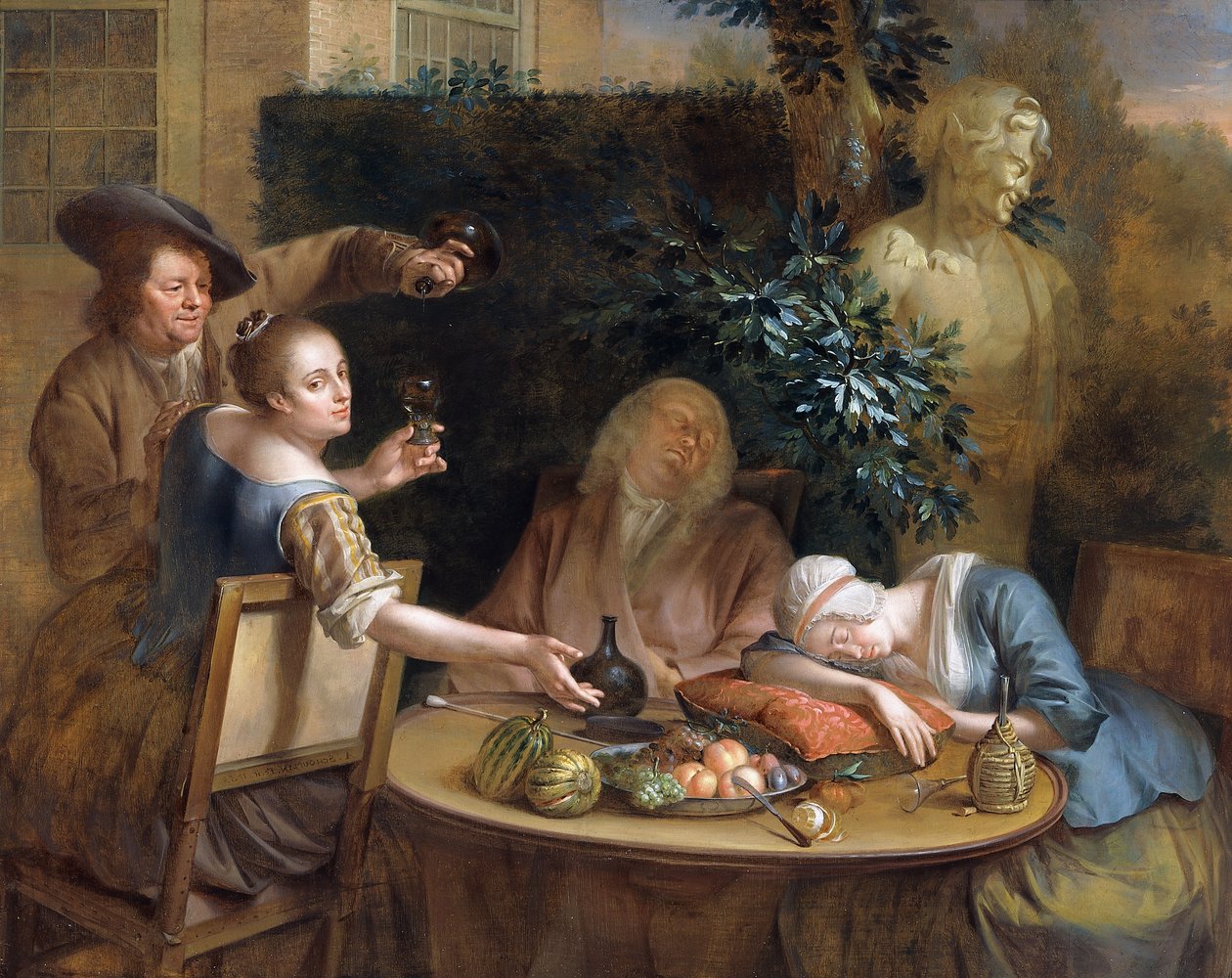 Drink Party v zahradě, 1739 od Aert Schouman