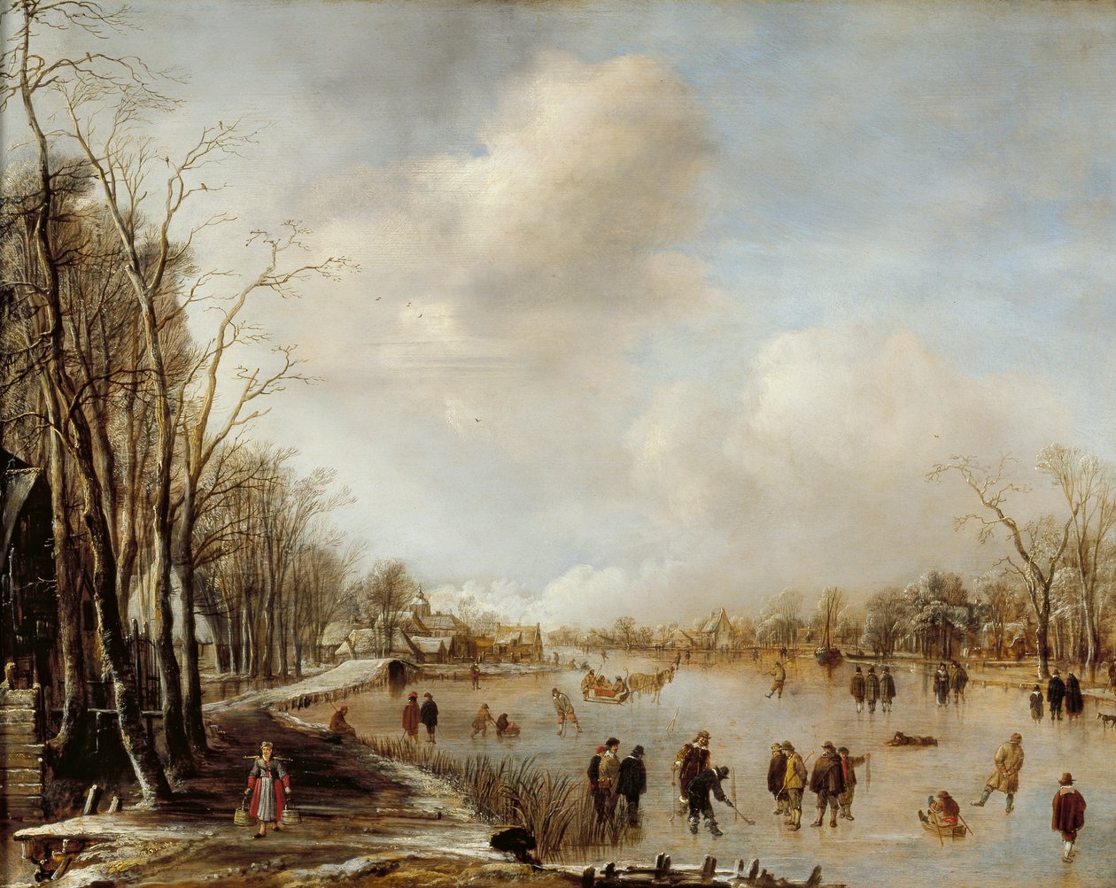 Zimní krajina, 1645 od Aert van der Neer