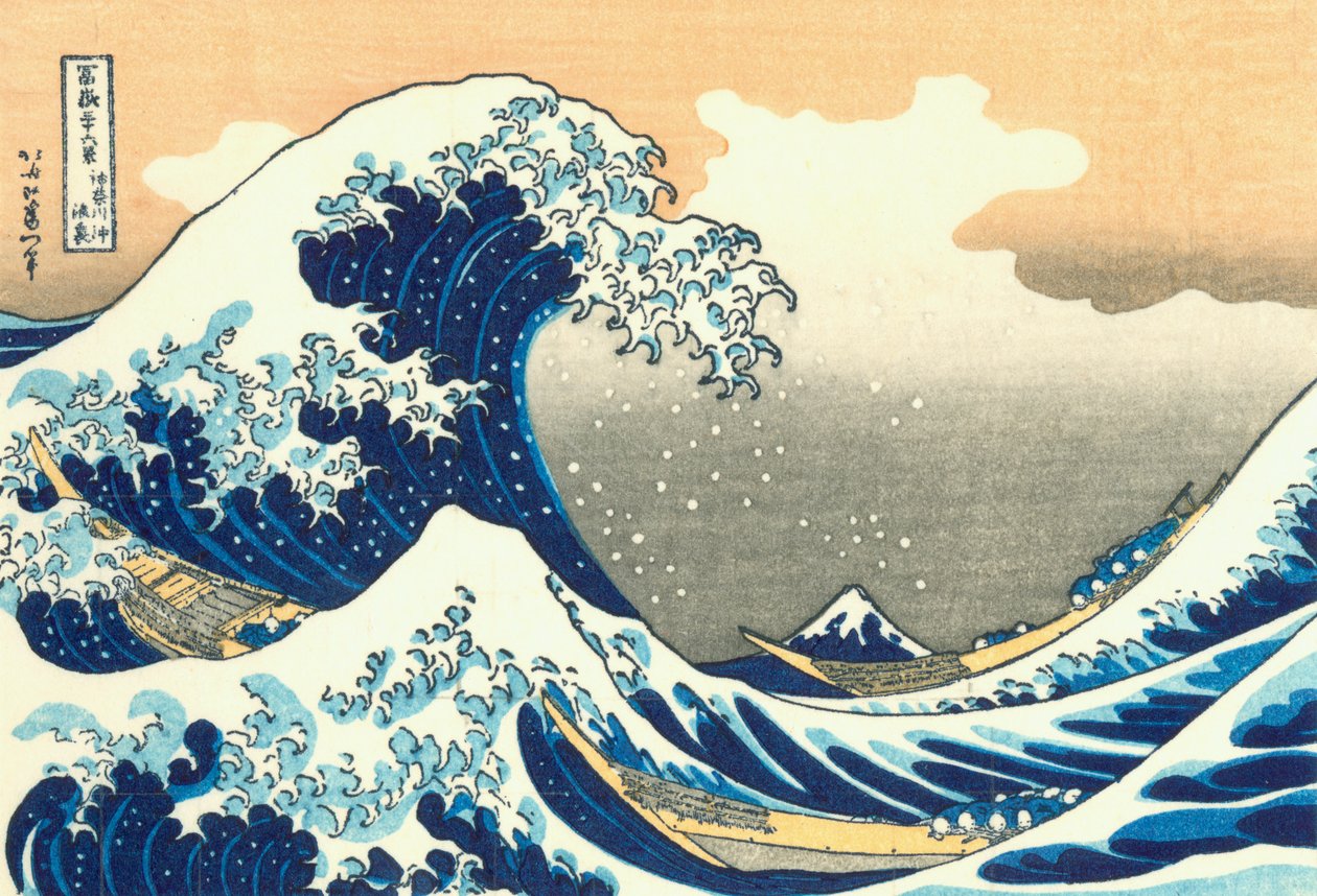 Velká vlna u Kanagawy od After Katsushika Hokusai