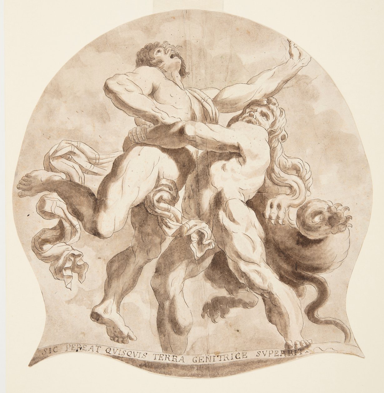 Herkules a Antaeus od After Annibale Carracci
