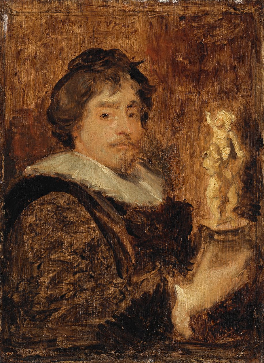 Portrét Franse Duquesnoye od after Anthony van Dyck