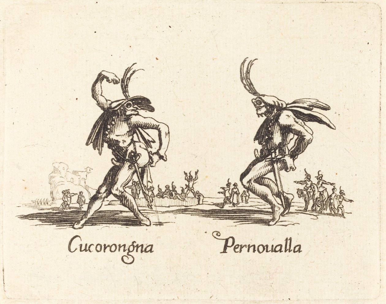 Cucorongna a Pernoualla od After Jacques Callot