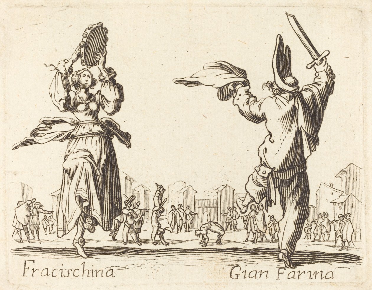 Fracischina a Gian Farina od After Jacques Callot