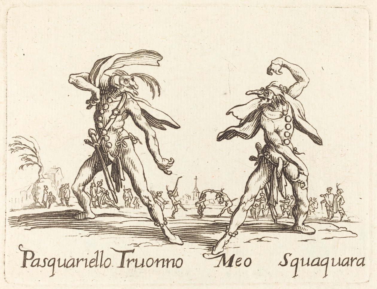 Pasquariello Truonno a Meo Squaquara od After Jacques Callot