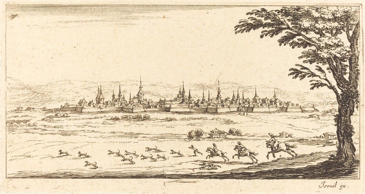 Pohled na Nancy od After Jacques Callot