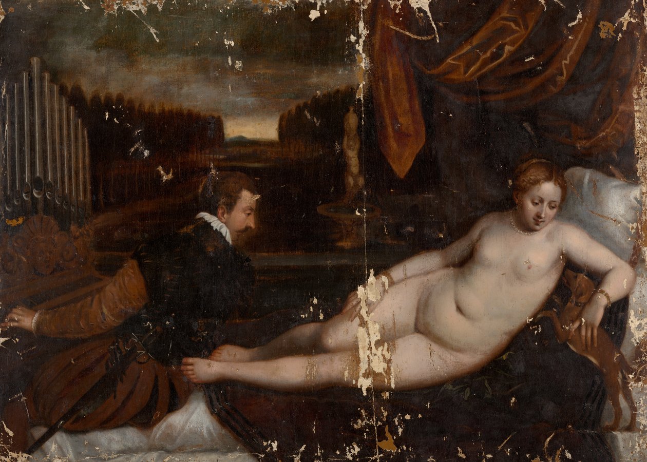 Venuše s varhaníkem a psem od after Titian