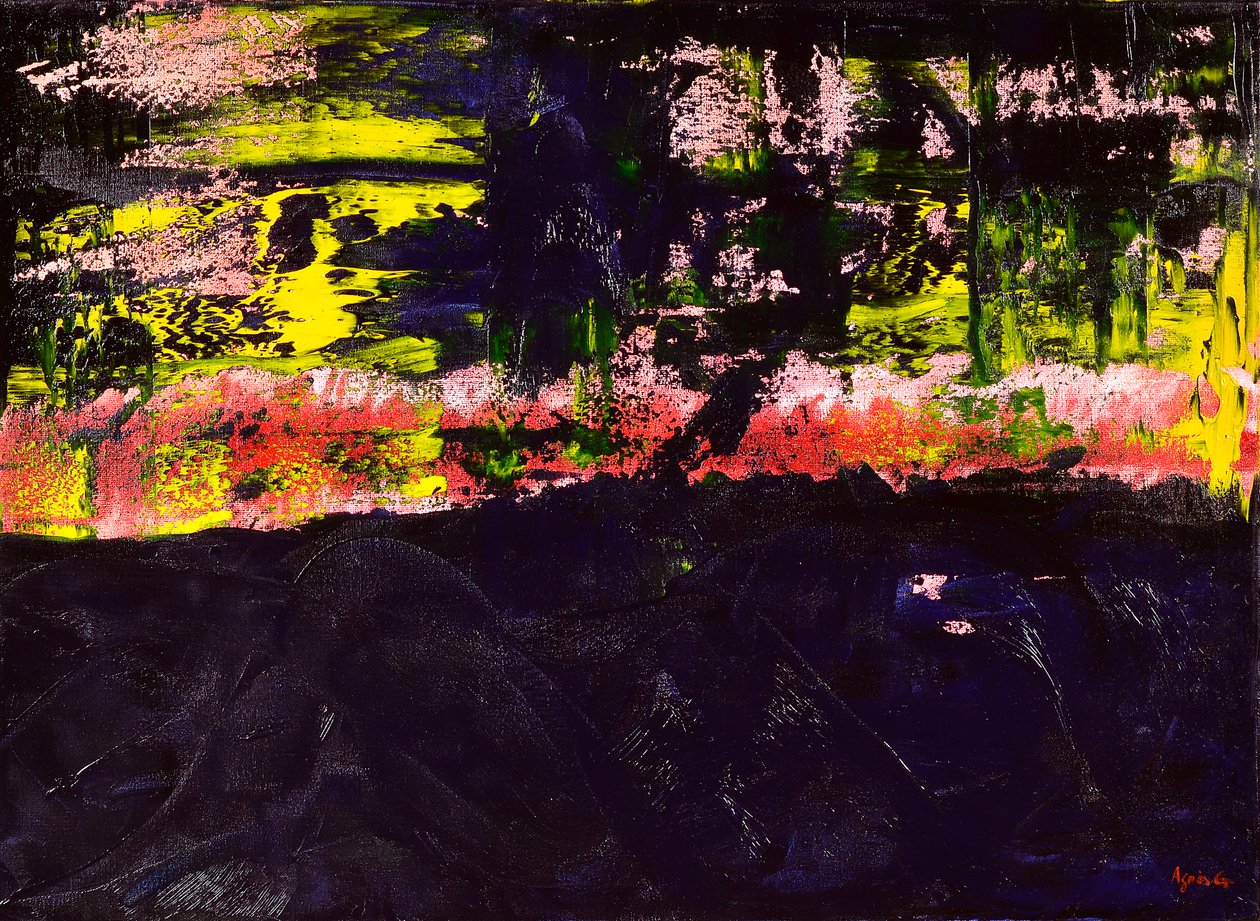 Flow 2, 2018 (olej na plátně) od Agnes Girardon