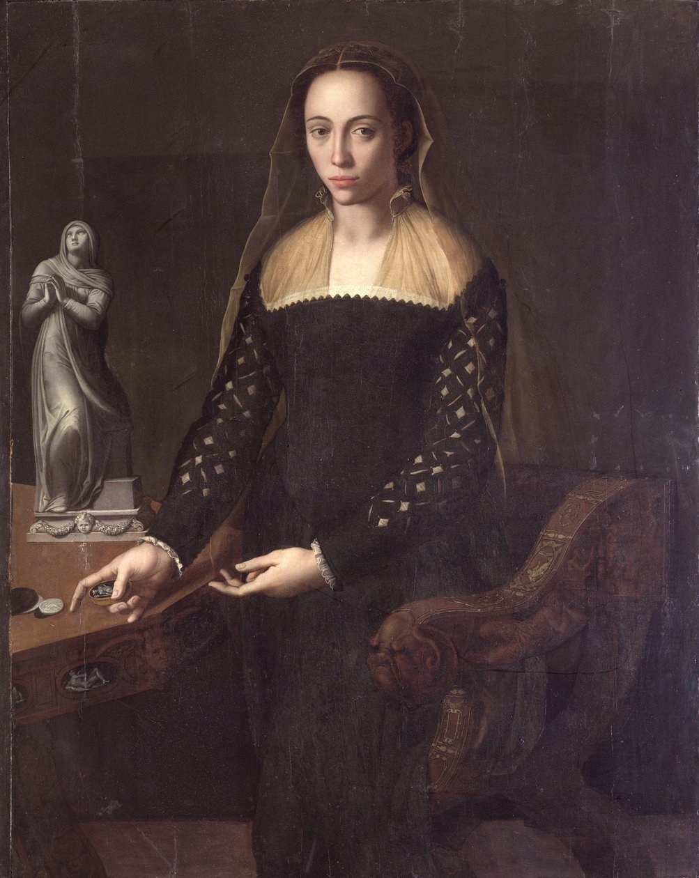 Portrét gentlemanky, 1559 od Agnolo Bronzino