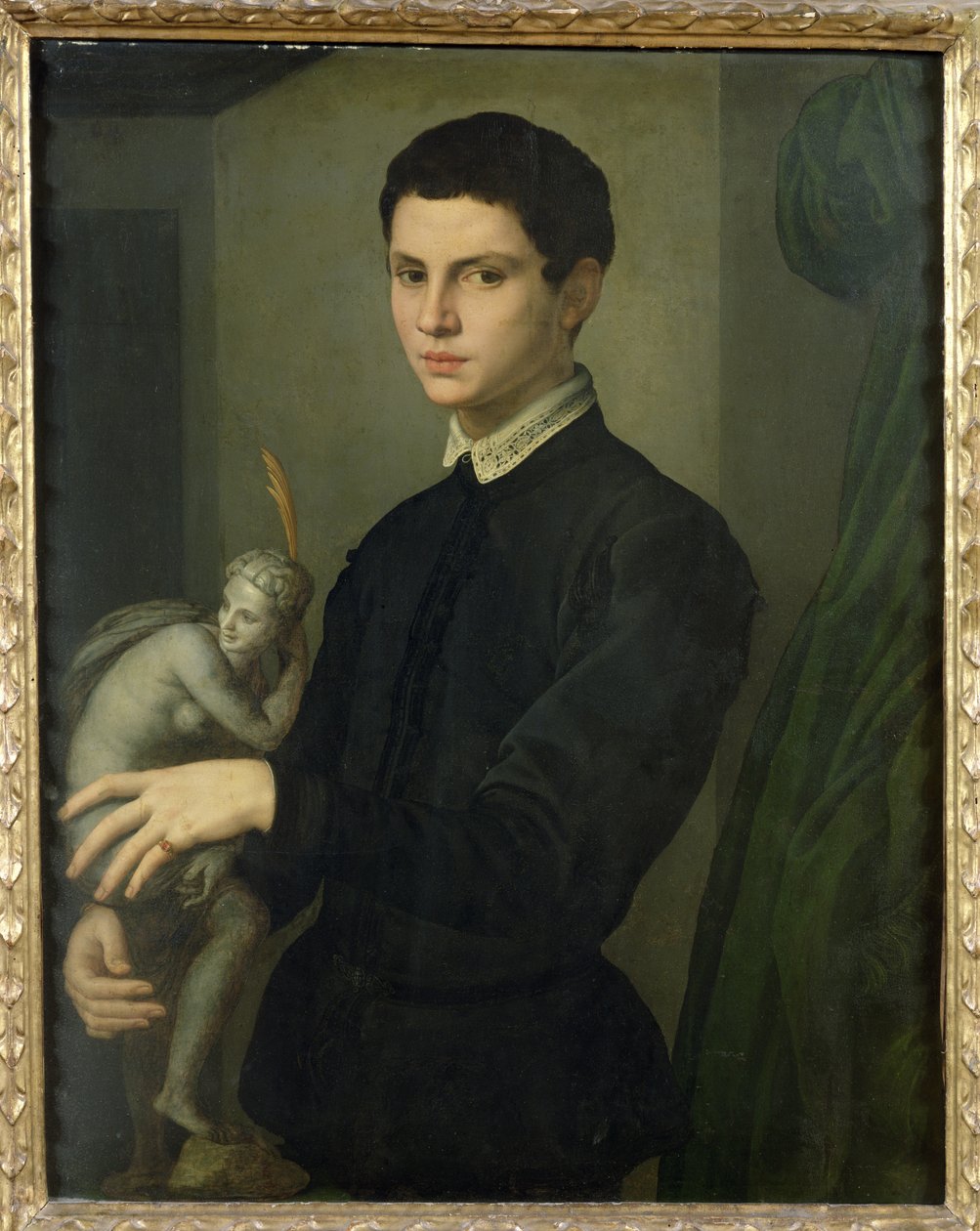 Portrét sochaře, možná Baccio Bandinelli (1493-1560) od Agnolo Bronzino