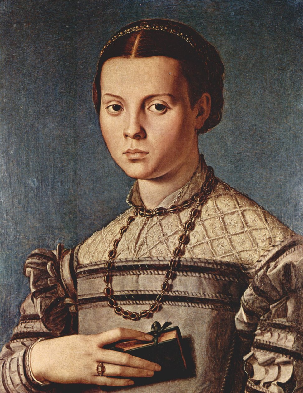 Portrét dívky s knihou od Agnolo Bronzino
