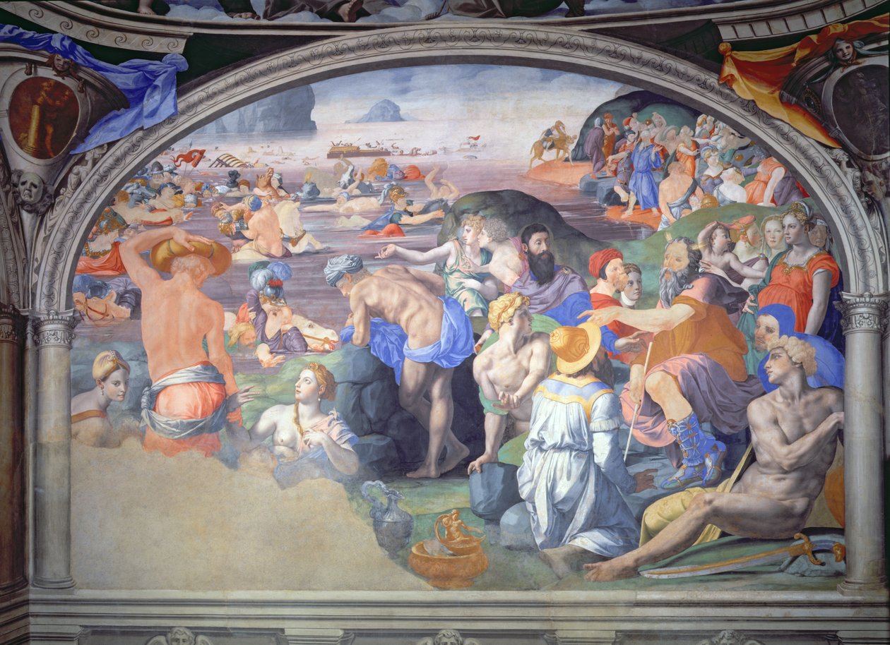 Přechod přes Rudé moře, 1555 od Agnolo Bronzino