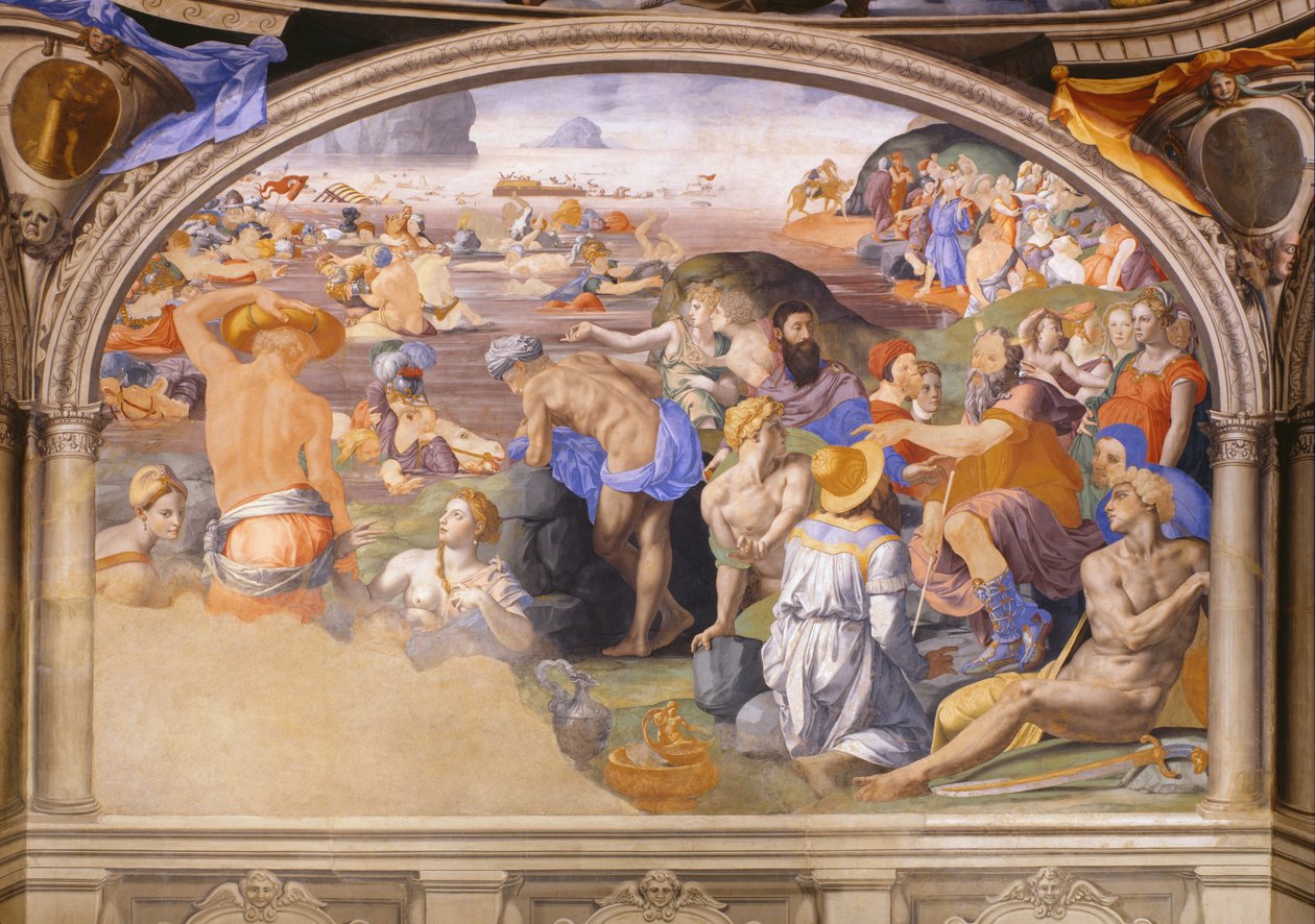 Přejezd Rudého moře od Agnolo Bronzino