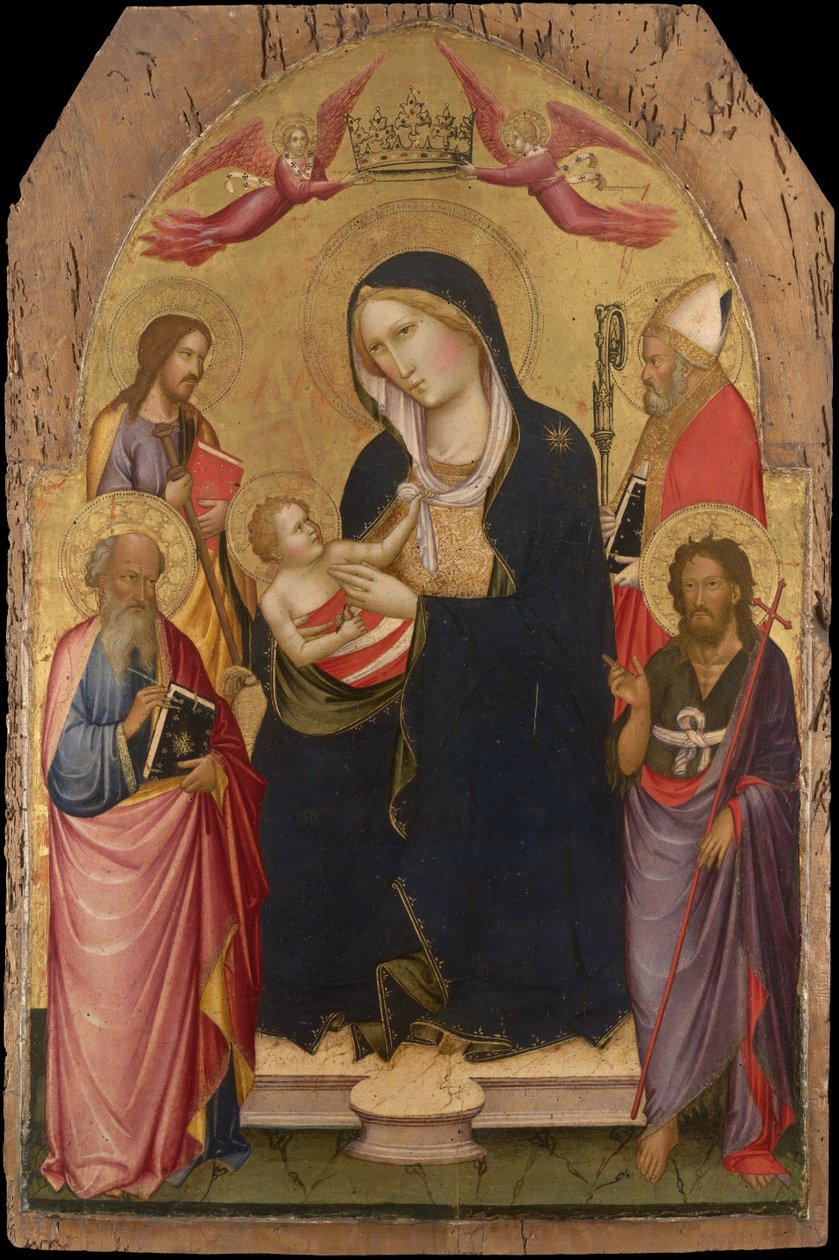 Madona s dítětem se svatým Janem evangelistou od Agnolo Gaddi
