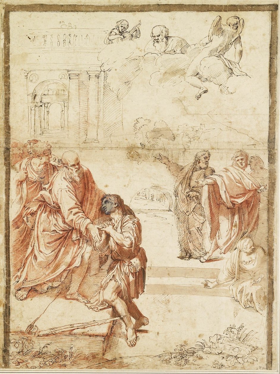 Návrat marnotratného syna od Agostino Carracci