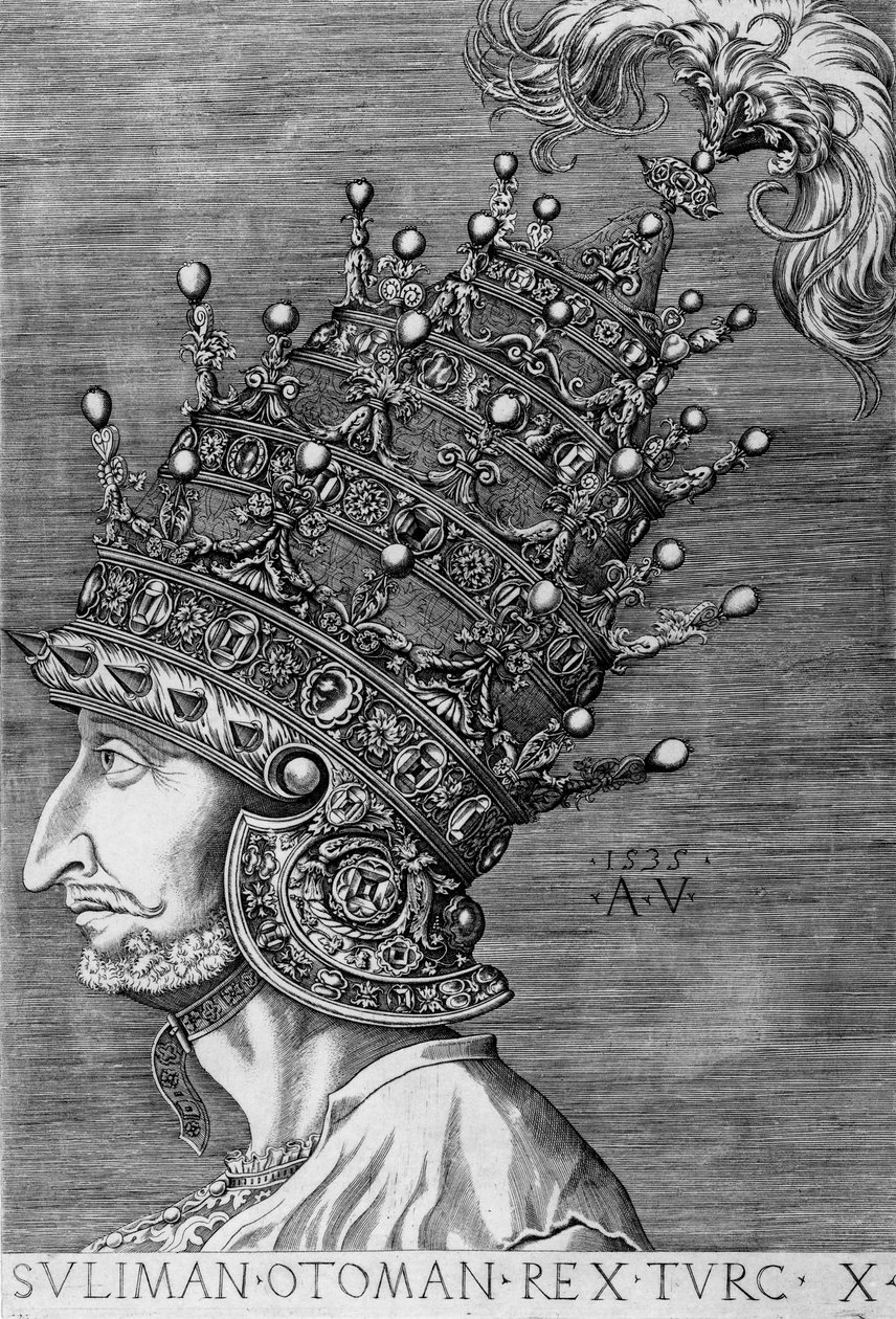 Sulejman Nádherný (1494-1566), 1535 od Agostino Musi