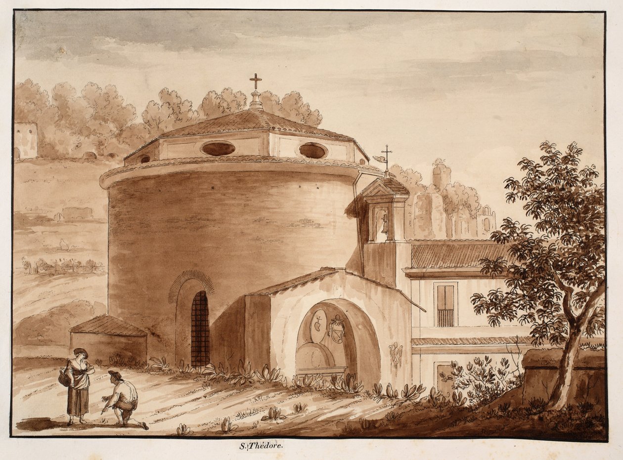 San Teodoro, 1833 (lept s hnědým lavírováním) od Agostino Tofanelli