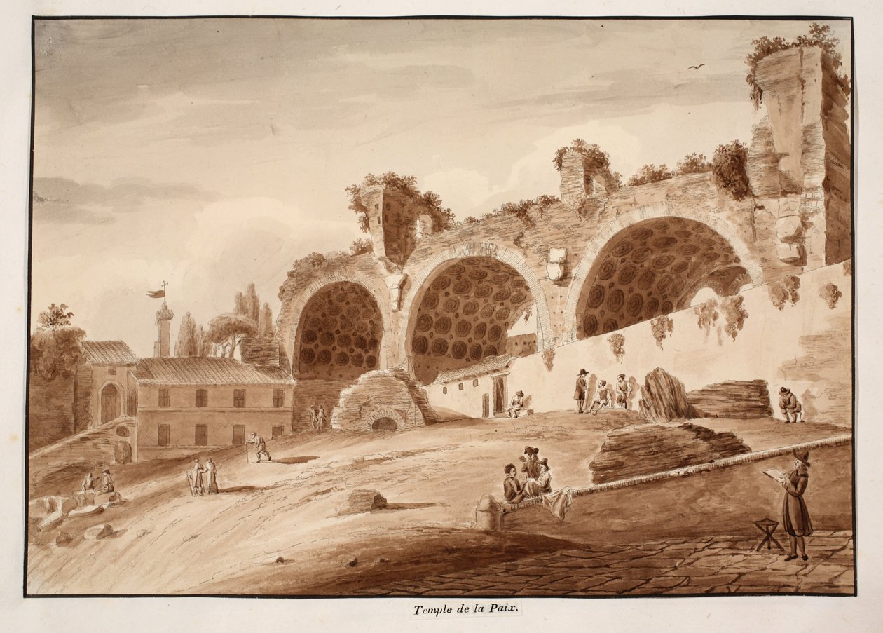 Chrám míru, 1833 (lept s hnědou lazurou) od Agostino Tofanelli